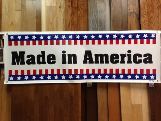 Proudly carry American made products