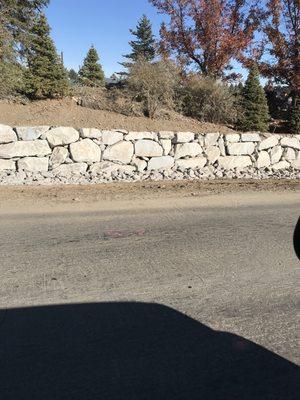 Rock Retaining Wall, Kietze & Delmonte, Reno, NV