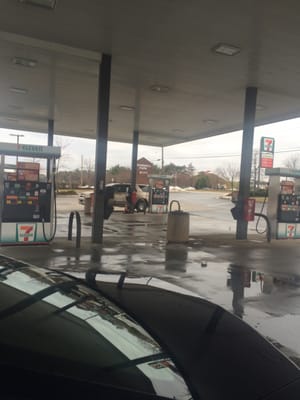 This 7-Eleven has 12 gas pumps although I didn't see any diesel pumps.