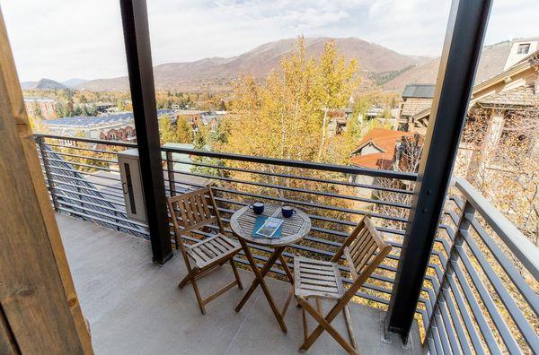 Coffee on the mountain overlooking Aspen