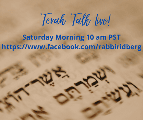 Most Saturday mornings, our rabbi offers a live teaching about the Torah portion of the week.