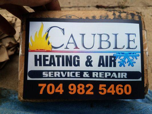 Cauble heating & air refrigerator magnets