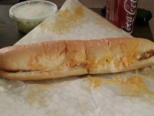 Good chicken wings sub with cheese