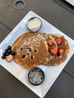 Blueberry and strawberry buttermilk Pancakes