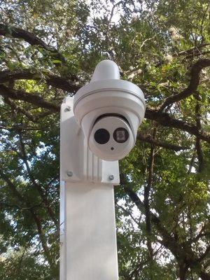 Outdoor Night Vision Security Camera on Security Pole