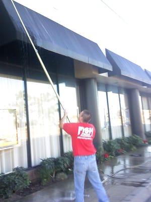 Kevin cleaning Awnings in Torrance