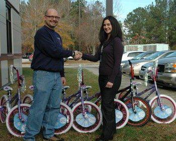 Christmas Bike Donation to Department of Social Services.