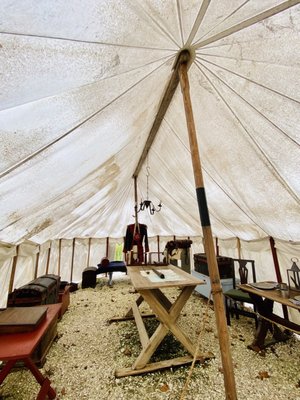 Inside the general's tent