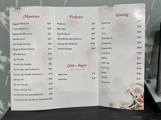 Price list