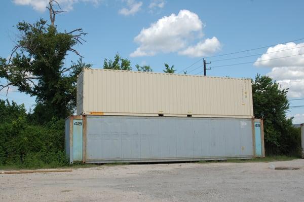 40' one way shipping container and 45' shipping container