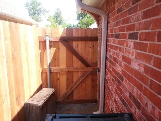 Walk gate and brace built into gate.