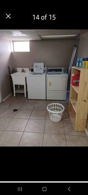 Washer/dryer in basement