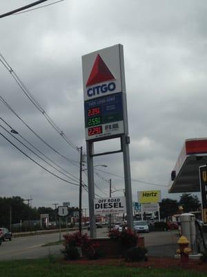 Norwood Citgo -- 960 Providence Highway / Route 1, Norwood             Sign