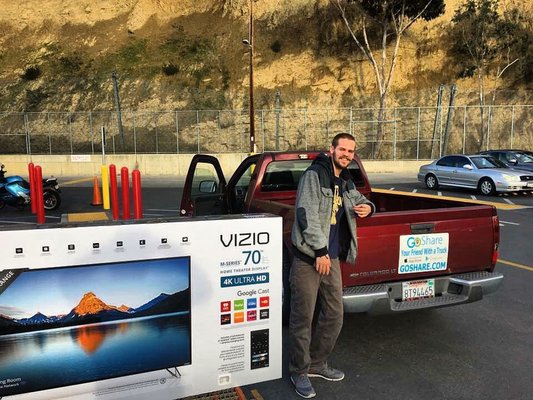 GoShare big screen TV delivery from Costco in San Diego