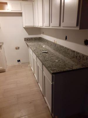 Cabinet and granite installation