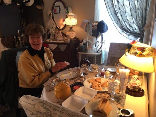 Scones were the first course of our Princess Tea. Very good.