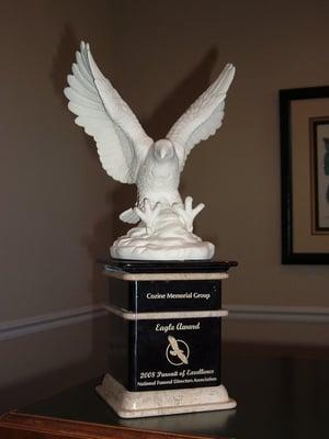 NFDA Pursuit of Excellence Award - Recognizing top 2% of Funeral Homes in the Nation.