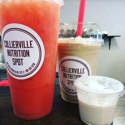 Left to right: Princess Tea, Cinnamon Toast Crunch, and a Donut Hole Shot.