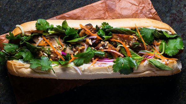 Grilled Chicken_Pork Mixed Banh Mi Sandwich