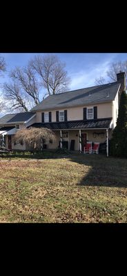 GAF Shingles with Black standing seam roof