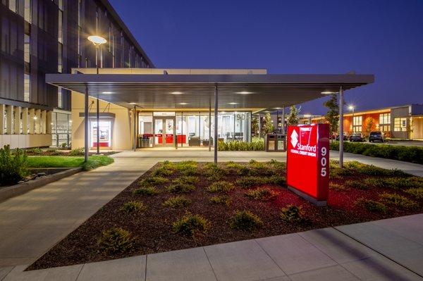 Redwood City branch exterior at night