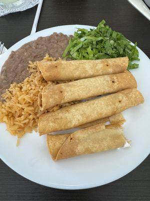 The taquitos were great! My husband ordered the green chicken enchiladas and they were awesome! Will definitely be coming here more often!