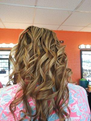 Beautiful curls for a wedding!!!