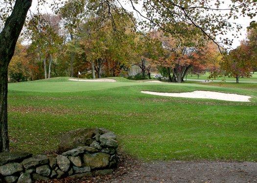 The 13th green in the fall