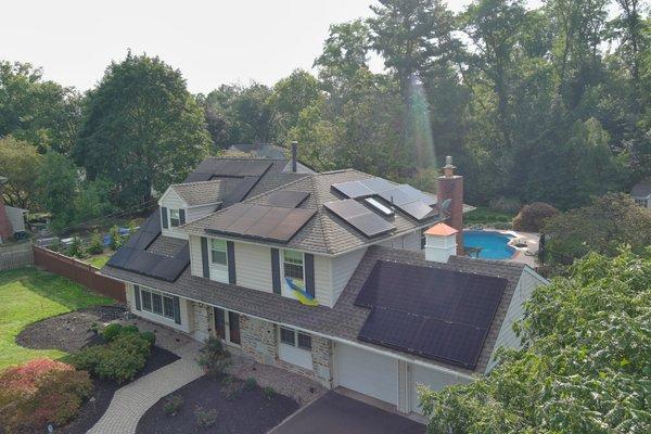 2021 Rooftop Solar installation in Yardley, PA