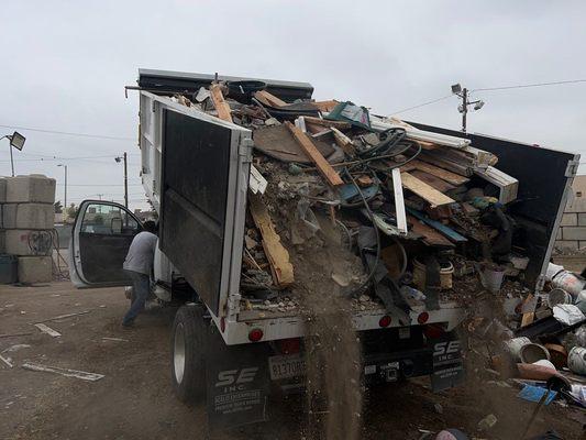 We haul to dump site.