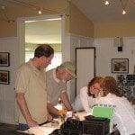 Corinne and DeAnna working in her spacious studio