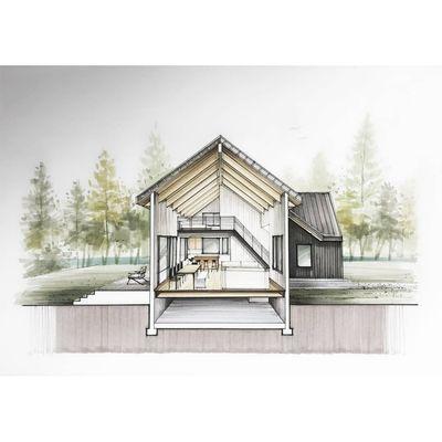 Alaska Cabin Building Section