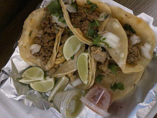 Variety of tacos