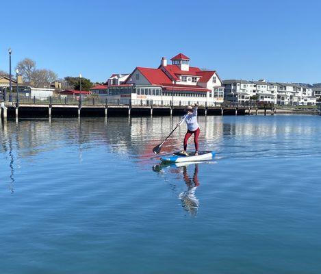 Paddle boarding lesson