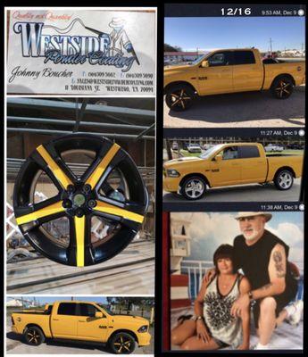 Did a excellent job on our rims  Especially with two coats on it  Thank you  Floyd& Barbara Badeaux