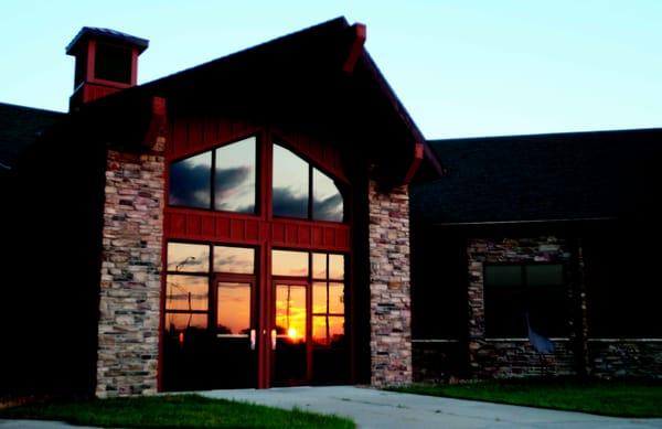 The Crane Trust Nature & Visitor Center's entrance.