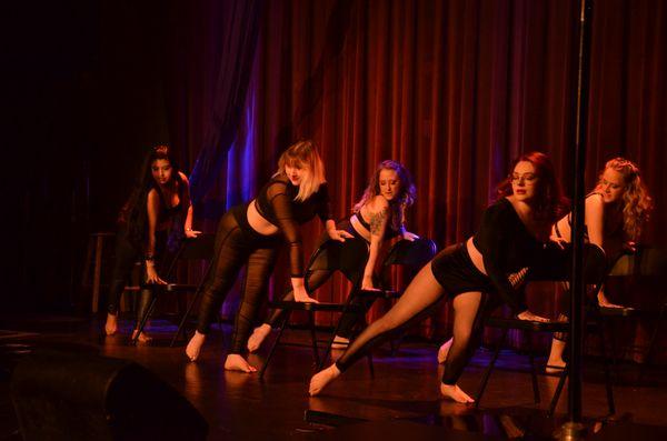 Chair dancers performing in our May 2023 show at Workplay Theater.