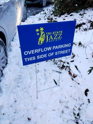 Wallingford Arts Center - street parking, not pleasant in snow!