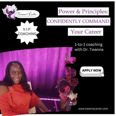 Power & Principles: Confidently Command Your Career (without compromising your values or personal life)
coaching program