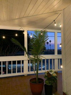 A beautiful sunset while doing an outdoor Reformer Pilates session at our Playa del Rey location