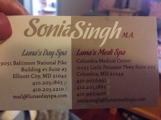 Luna's Medi Spa under the care of Sonia Singh also operates in the same office & works with Dr. Henderson.