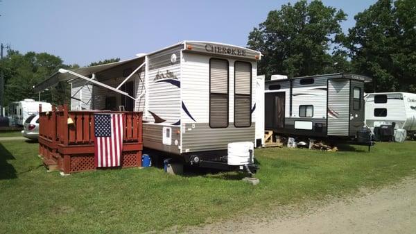 Our camper and the neighbor's both purchased at Camper Corral