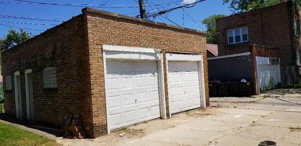 Rebuild garage parapet, front