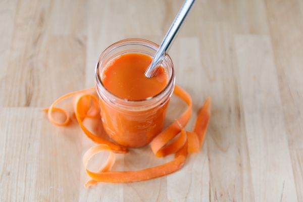 Cold-pressed carrot juice