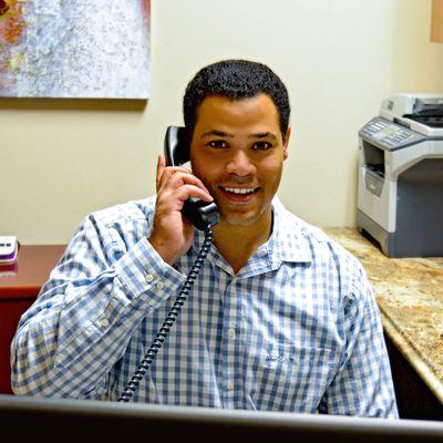 Our amazing receptionist Thomas is always happy to help!