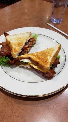 BLT add cheese - Thick cut bacon!!