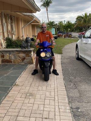 Yamaha Zuma that I rented from fun rentals of fort Myers beach.