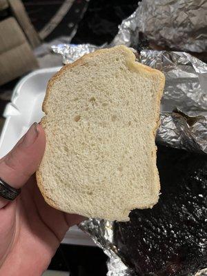 Just bread. Not toasted.