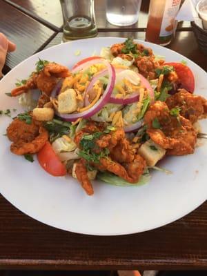 Shrimp Salad with scorching cilantro sauce