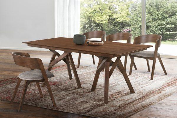 Introducing the Cortina Jackie Walnut Dining Set